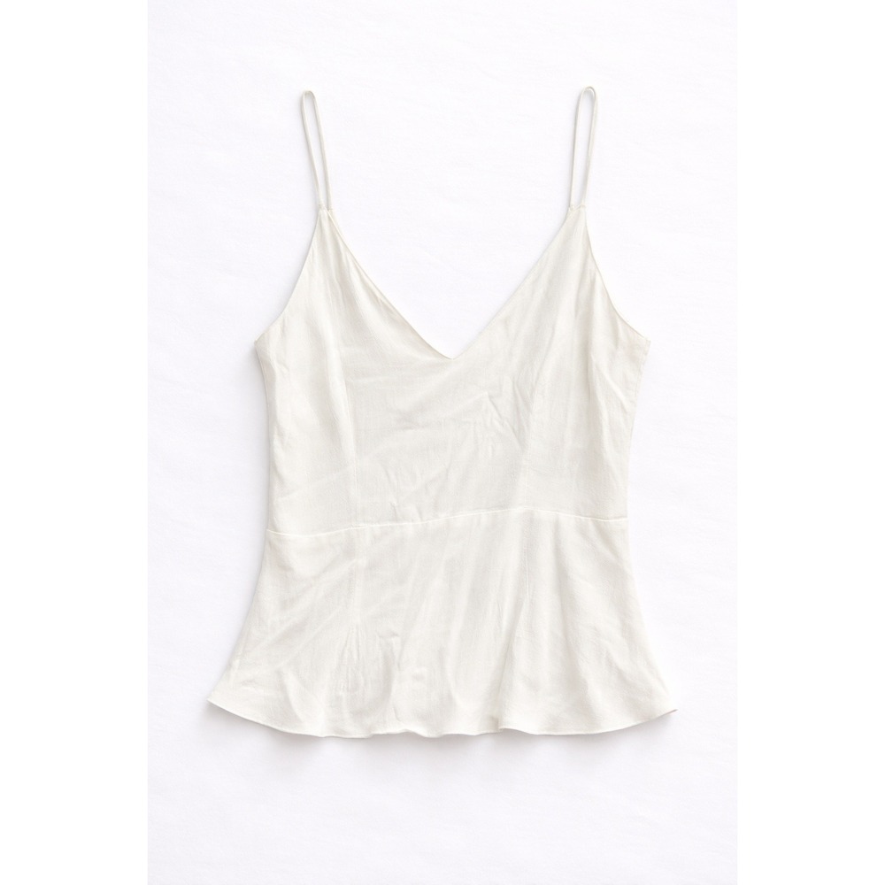 Rumor‎ Boutique White Cami Tank Top Small Spaghetti Strap Feminine